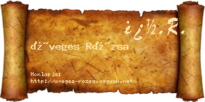 Üveges Rózsa névjegykártya