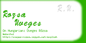 rozsa uveges business card